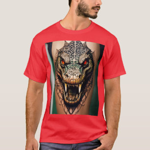 Fierce Dragon Tattoo Design - Symbol of Strength, T-Shirt