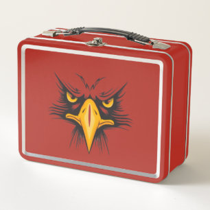Fierce Eagle Mascot Lunch Box Cool Metal Food Cont