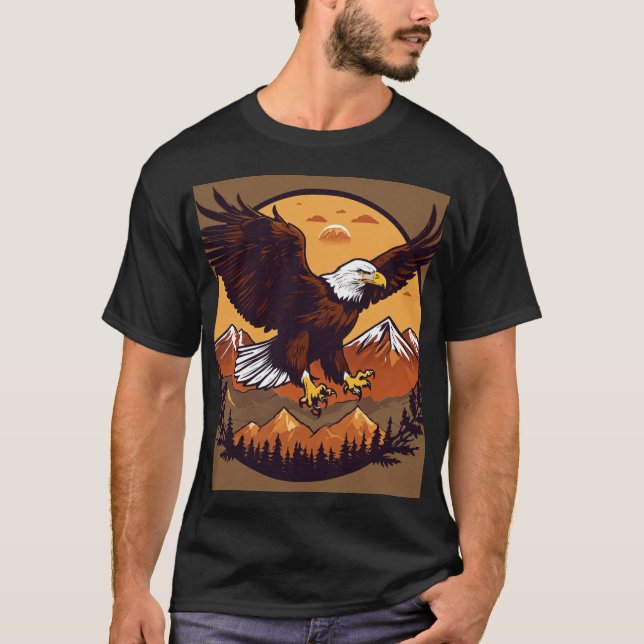  Fierce Eagle Tattoo T-Shirt - Intricately (Front)