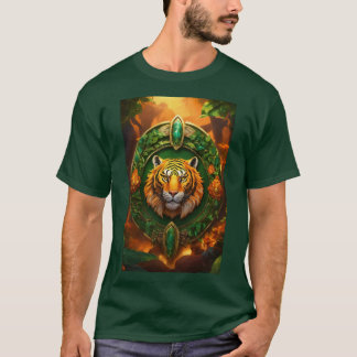 Fierce Elegance Tiger Face Print T-Shirt