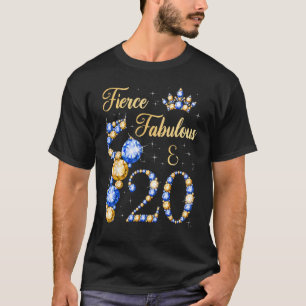 Fierce Fabulous & 20 Years 20th Birthday Ballerina T-Shirt