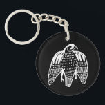 Fierce Falcon black white Key Ring<br><div class="desc">The fierce falcon protects you! Check out my shop for more, </div>