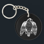 Fierce Falcon black white Key Ring<br><div class="desc">The fierce falcon protects you! Check out my shop for more, </div>