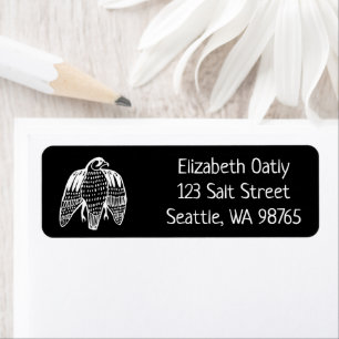 Fierce Falcon Hawk Drawing CUSTOM Mailing Address  Return Address Label