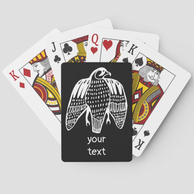 Fierce Falcon Illustrated Peregrine Playing Cards (Back)