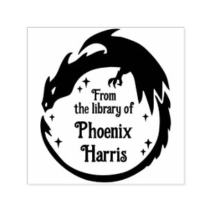 Fierce Fantasy Dragon From the Library of Self-inking Stamp