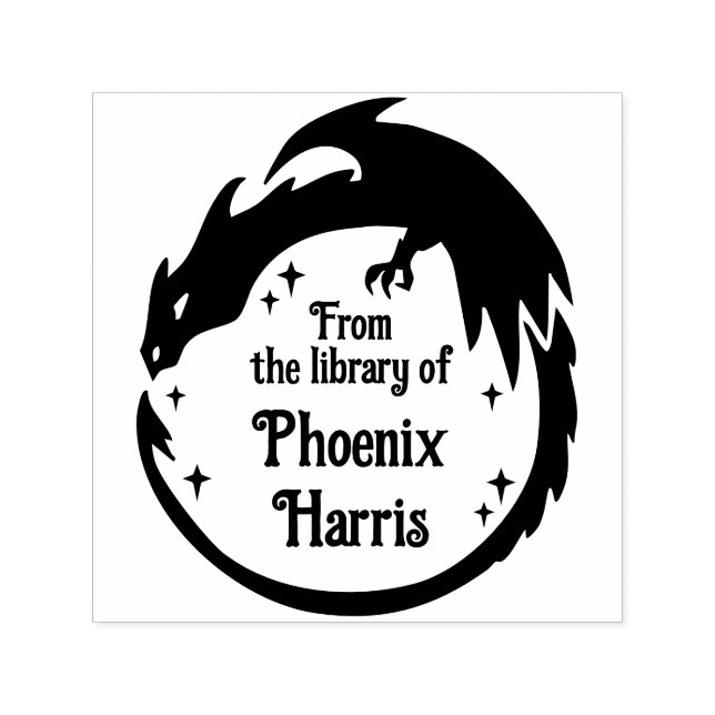 Fierce Fantasy Dragon From the Library of Self-inking Stamp (Design)