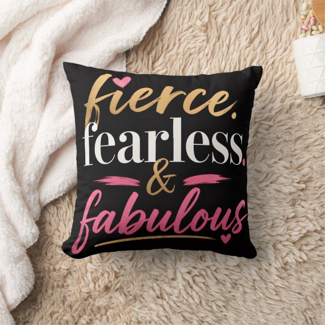 Fierce Fearless and Fabulous  Cushion (Blanket)