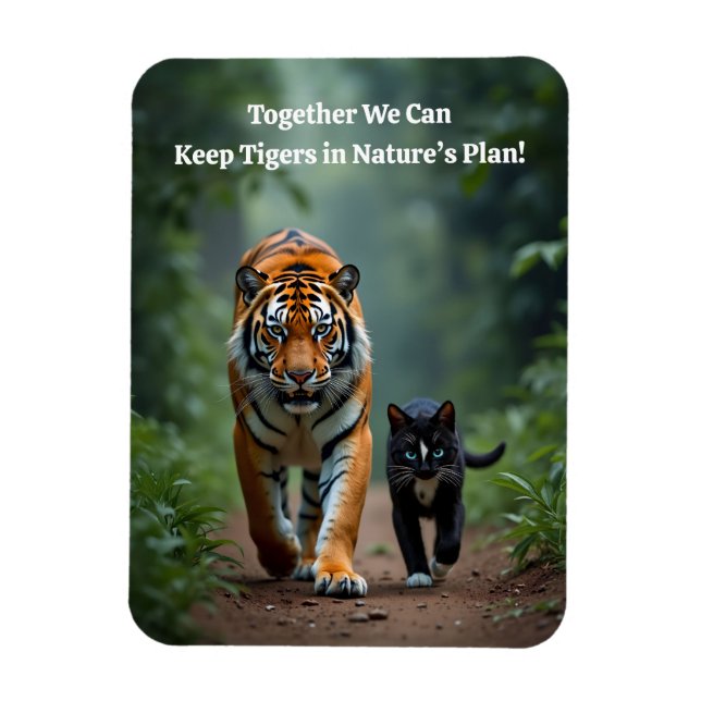 Fierce Feline Friends on the Prowl Magnet (Vertical)