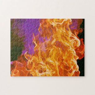 Fierce Fire Abstract Art Puzzle