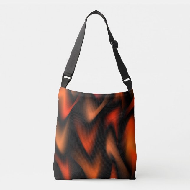 Fierce Flames Abstract Crossbody Bag (Front)