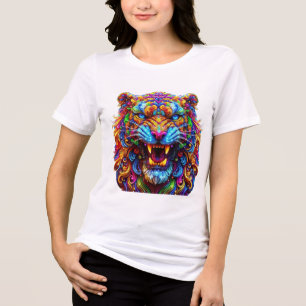 Fierce Glowing Tiger Tri-Blend Shirt