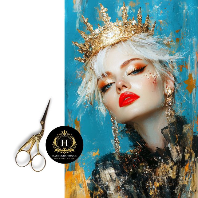 Fierce Gold Queen Abstract Art Decoupage Tissue Paper (Creator Uploaded)