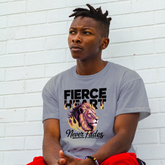 Fierce Heart Never Fades Lion Eyes Adventure T-Shirt