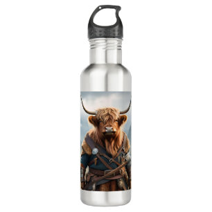Fierce Highland Warrior: The Courageous Cow Viking 710 Ml Water Bottle