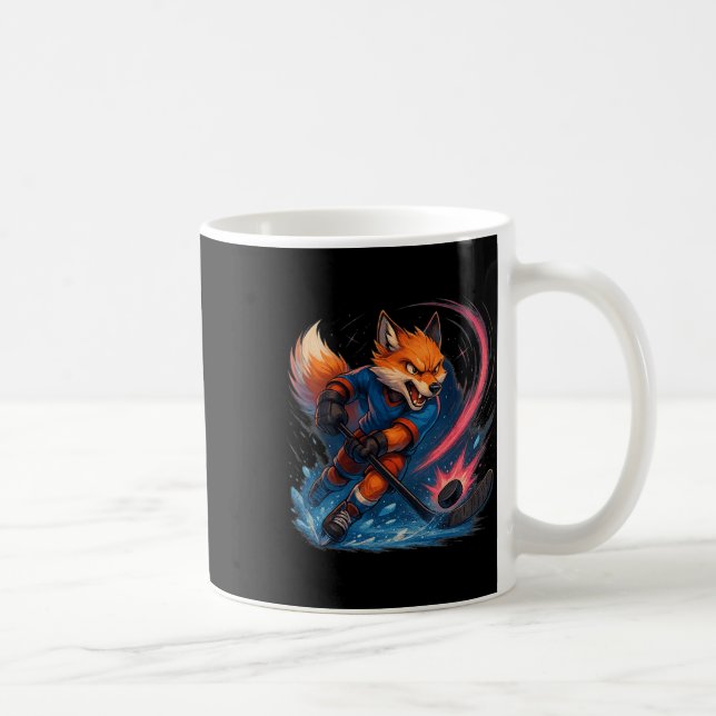 Fierce Hockey Fox Speed Attack  Coffee Mug (Right)