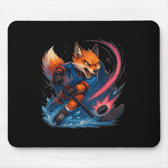 Fierce Hockey Fox Speed Attack  Mouse Pad (Front)