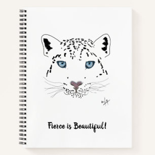 Fierce is Beautiful Snow Leopard Notebook