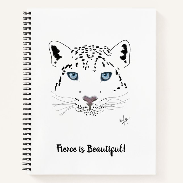 Fierce is Beautiful Snow Leopard Notebook (Front)