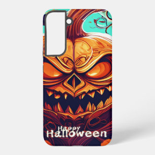 Fierce Jack-o-Lantern Bat Halloween Art Samsung Galaxy Case