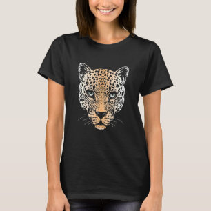Fierce Jaguar Head Panther Wildlife Animal Art T-Shirt