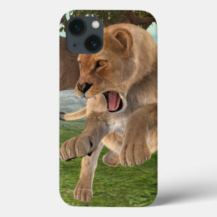 Fierce Lioness Jungle Adventure Art iPhone 13 Case