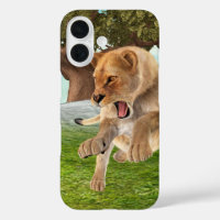 Fierce Lioness Jungle Adventure Art