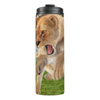 Fierce Lioness Jungle Adventure Art