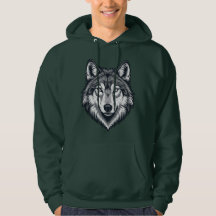 Fierce Lone Wolf Head Graphic T-Shirt