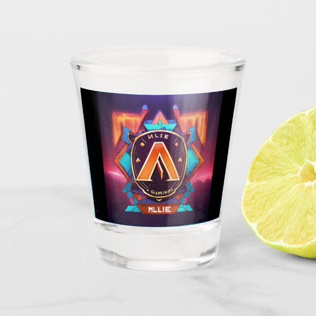 Fierce "M Like Gaming" Logo Art -  Shot Glass (Front)
