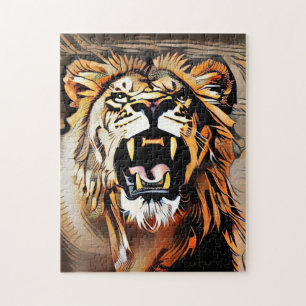 Fierce Majestic Lion - King Of The Beasts Jigsaw Puzzle