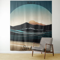 Fierce Minimalist Monta beach Ocean Wave Logo -