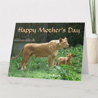 Fierce Momma Lion Mother's Day BIG Card