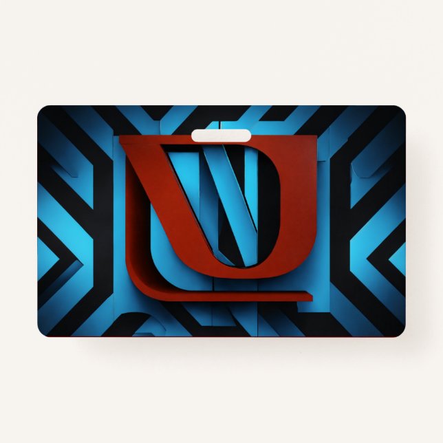 Fierce Netflix Logo on Black and Blue Background- ID Badge (Front)