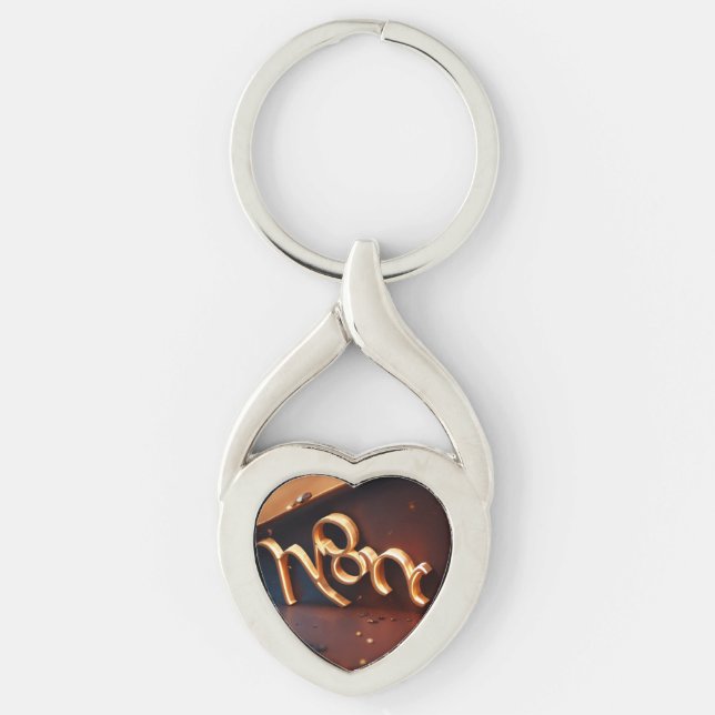 Fierce "Noor" 3D Logo Design for Key Ring (Front)