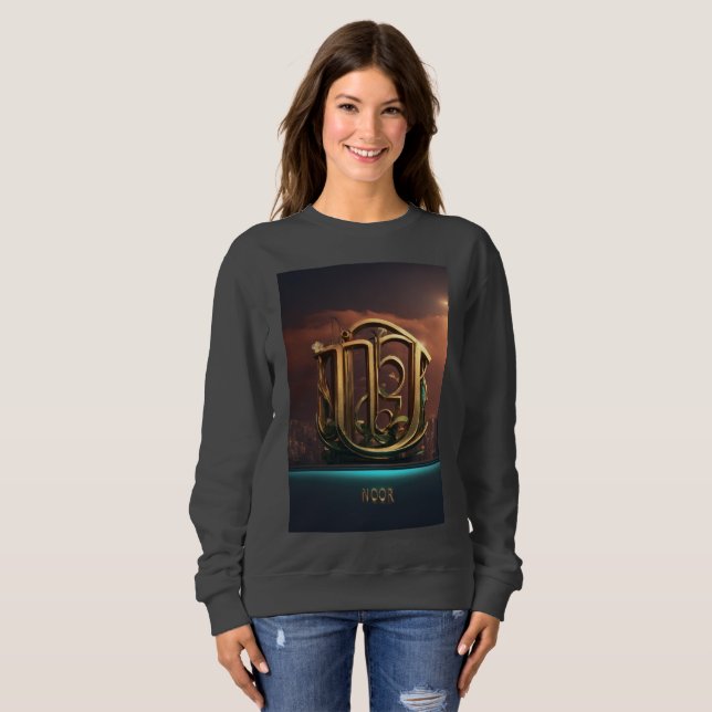 Fierce "Noor" 3D Logo Design for Women's Sweatshirt (Front Full)
