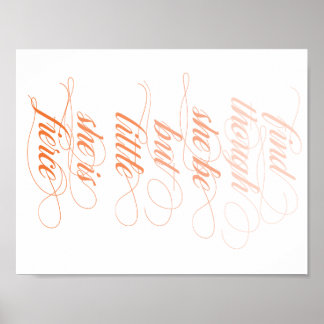 Fierce Ombre Poster Print