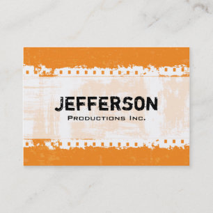 Fierce Orange Grunge Large Company Business Card