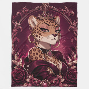 Fierce Queen cheetah Blanket for teens