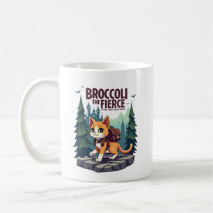 Fierce Quest Fantasy Squad Broccoli Cat Coffee Mug