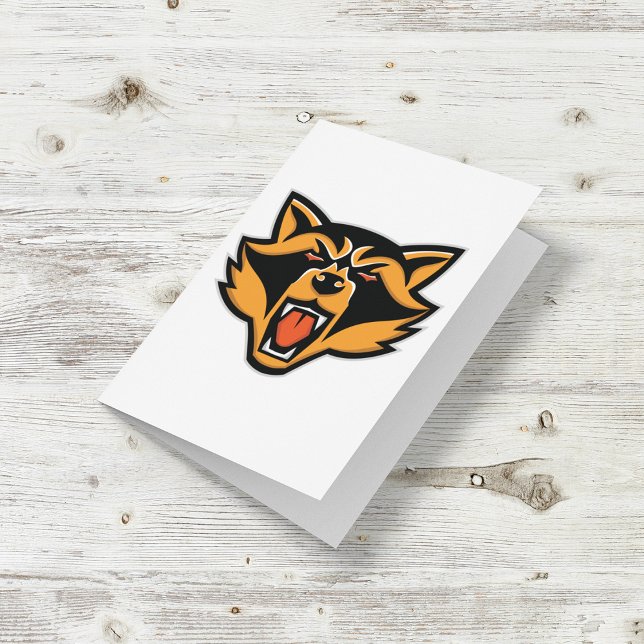 Fierce Racoon Mascot Bold Wild Animal Graphic  Card (Creator Uploaded)