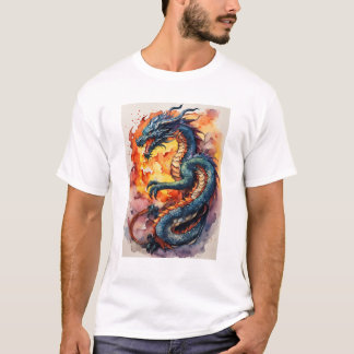 Fierce Red Dragon Fantasy Art T-Shirt