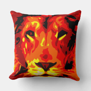 Fierce Red Lion Cushion