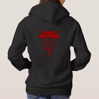 Fierce Red Snake Face Unisex Hoodie