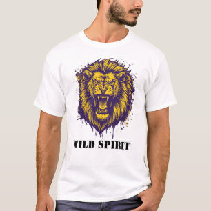 Fierce Roaring Lion Wild Spirit Graphic  T-Shirt