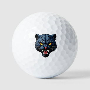 Fierce Roaring Panther Mascot Golf Balls