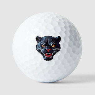 Fierce Roaring Panther Mascot Golf Balls