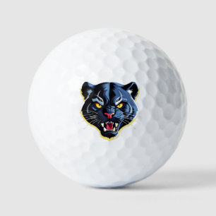 Fierce Roaring Panther Mascot Golf Balls