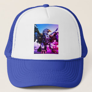 Fierce Robotic Eagle Cap. Trucker Hat