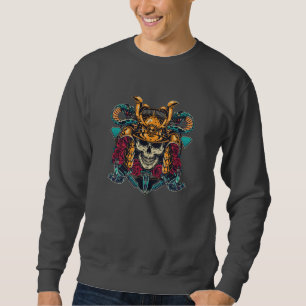 Fierce Samurai Skull Vintage Tattoo Art Sweatshirt